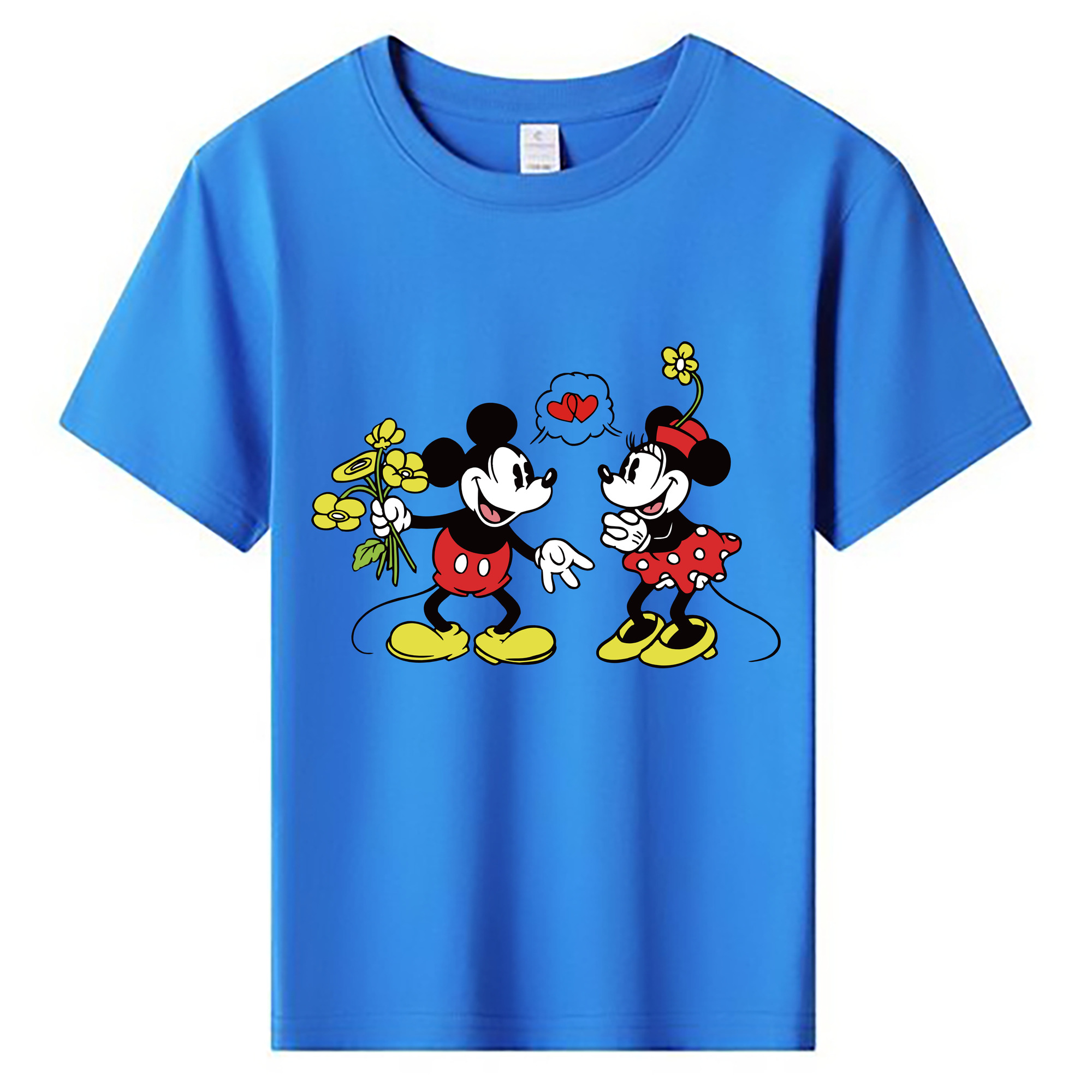 ミッキーマウス Mickey Mouse 綿100％キッズTシャツ（フロントプリント）